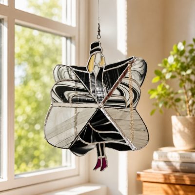 Art Deco Lady Stained Glass Suncatcher