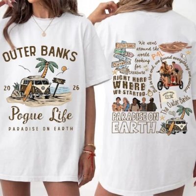 Outer Banks T-Shirt, Pogue Life Paradise On Earth, OBX Beach Shirt, North Carolina Beach Gift