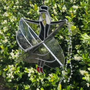 Art Deco Lady Stained Glass Suncatcher photo review