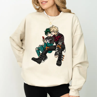 BakuDeku Loves Shirt, Izuuku x Bakug0 Sweatshirt, MHA Tee, Valentine Day Shirt, Trending Anime Tee, Gift For Fans