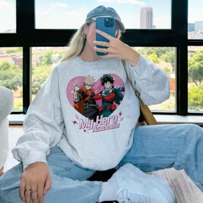 Bakugou x lzuku MHA My Hero Academla Anime Manga T-Shirt Sweatshirt Hoodie Anime Fan Gift Casual