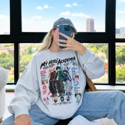 Legends MHA Trio Anime Characters Streetwear Graphic Tee, Anime Manga Fan Gifts