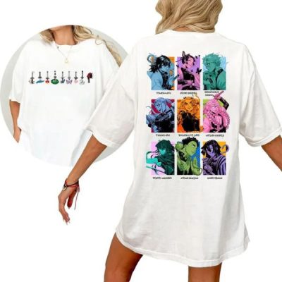 Funny Demon Slayer Shirt, Hashira Characters Tshirt Crewneck Shirt, Anime Lover Tee, Gift For Manga Lover, Unisex Short Sleeve Tee