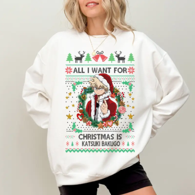 Katsuki Bakugo Christmas SweatShirt