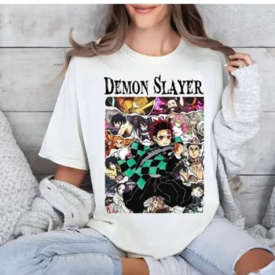 Demon Slayer Anime Shirt, Demon Slayer Character Tee, Kimetsu No Yaiba Shirt, Gift For Fan, Unisex Short Sleeve Tee