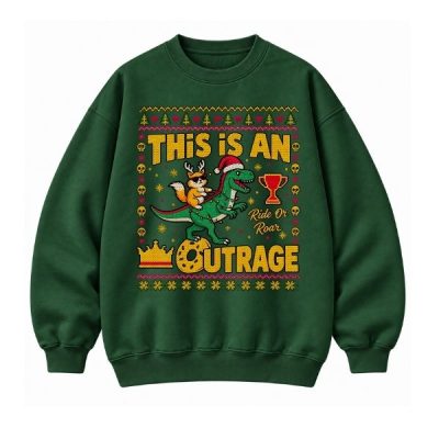 This Is An Outrage Christmas Ugly Sweatshirt