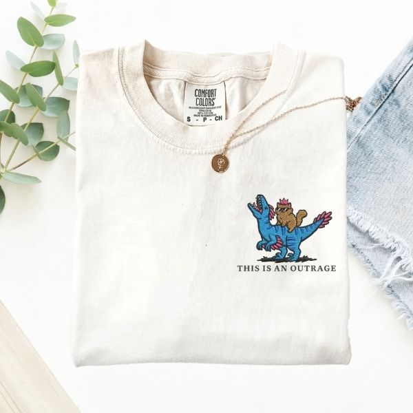 Embroidered Princess Donut and Mongo Sweatshirt, Dungeon Crawler Carl Tee Fantasy Book Reader Geeky Cat Lover Tshirt Mongo Bookish Merch