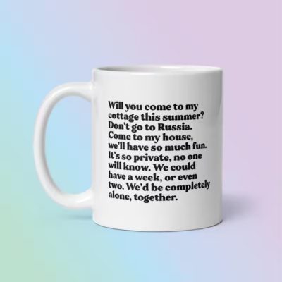 eated Rivalry Mug "Will You Come to The Cottage?" Mug