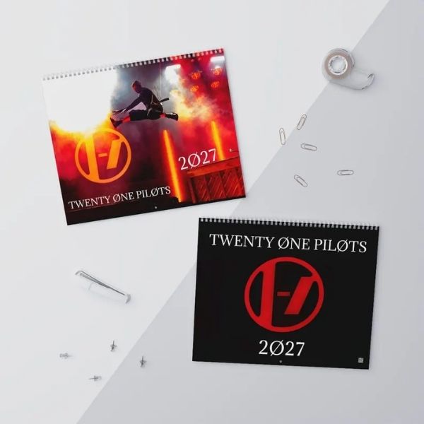 Twenty One Pilots 2027 Concert Calendar, Tyler Joseph and Josh Dun Live Photo Wall Calendar, Limited Edition Fan Gift