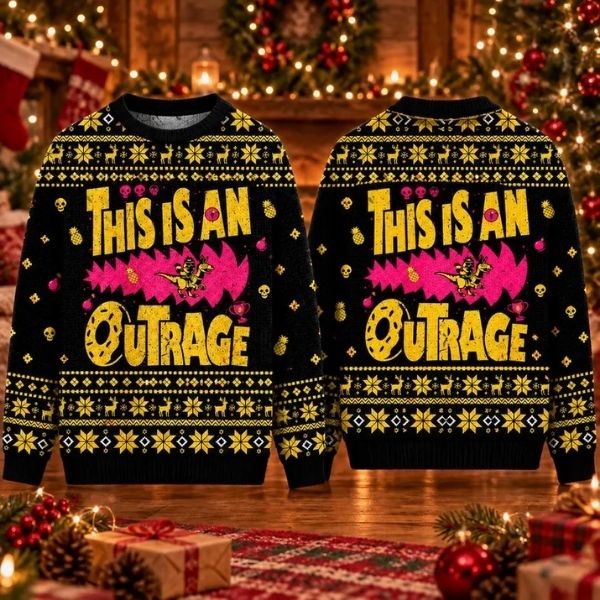 This Is An Outrage Ugly Sweatshirt, Dungeon Crawler Carl Shirt, Princess Donut Fantasy Shirt, LitRPG Gamer Hoodie, Book Lovers Gift