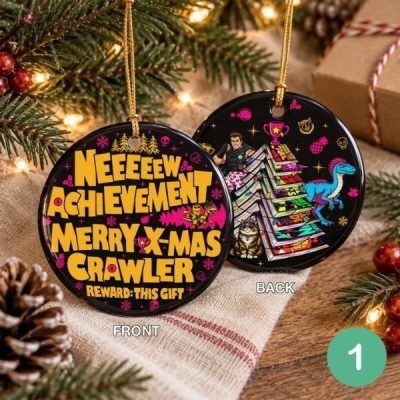 Custom Dungeon Crawler Carl Ornament, New Achievement Keepsake, Princess Donut Christmas Decor, LitRPG Fan Holiday Gift for Crawler
