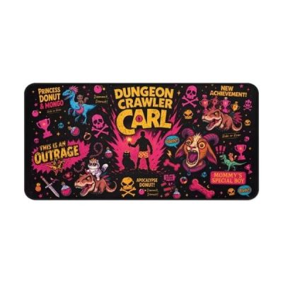 Dungeon Crawler Carl Desk Mat, Princess Donut Gamer Mouse Pad, RPG Gaming Desk Setup