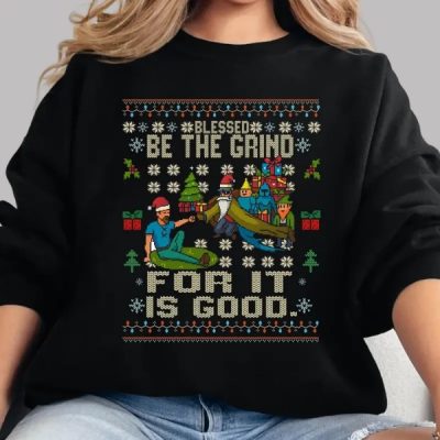 Blessed Be The Grind OSRS Shirt, Old School RuneScape Ugly Christmas Sweatshirt, Unisex Sweatshirt Hoodie