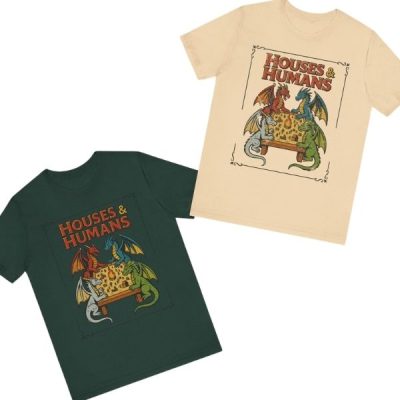 Vintage Dungeons and Dragons Houses and Humans T Shirt, Funny DnD Parody Tee, Retro Dungeon Master Gamer Gift