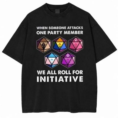 Dungeon and Dragons DnD Roll for Initiative T-Shirt