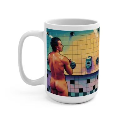 Heated Rivalry Shower Scene Mug 15oz | Queer Art Coffee Tea Ceramic