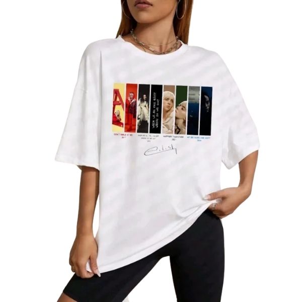 Billie Eilish Poster Casual Print Shirt