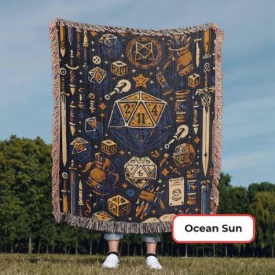 Dungeon and Dragons D&D Woven Blanket