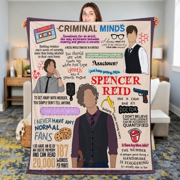 Spencer Reid Quote Blanket