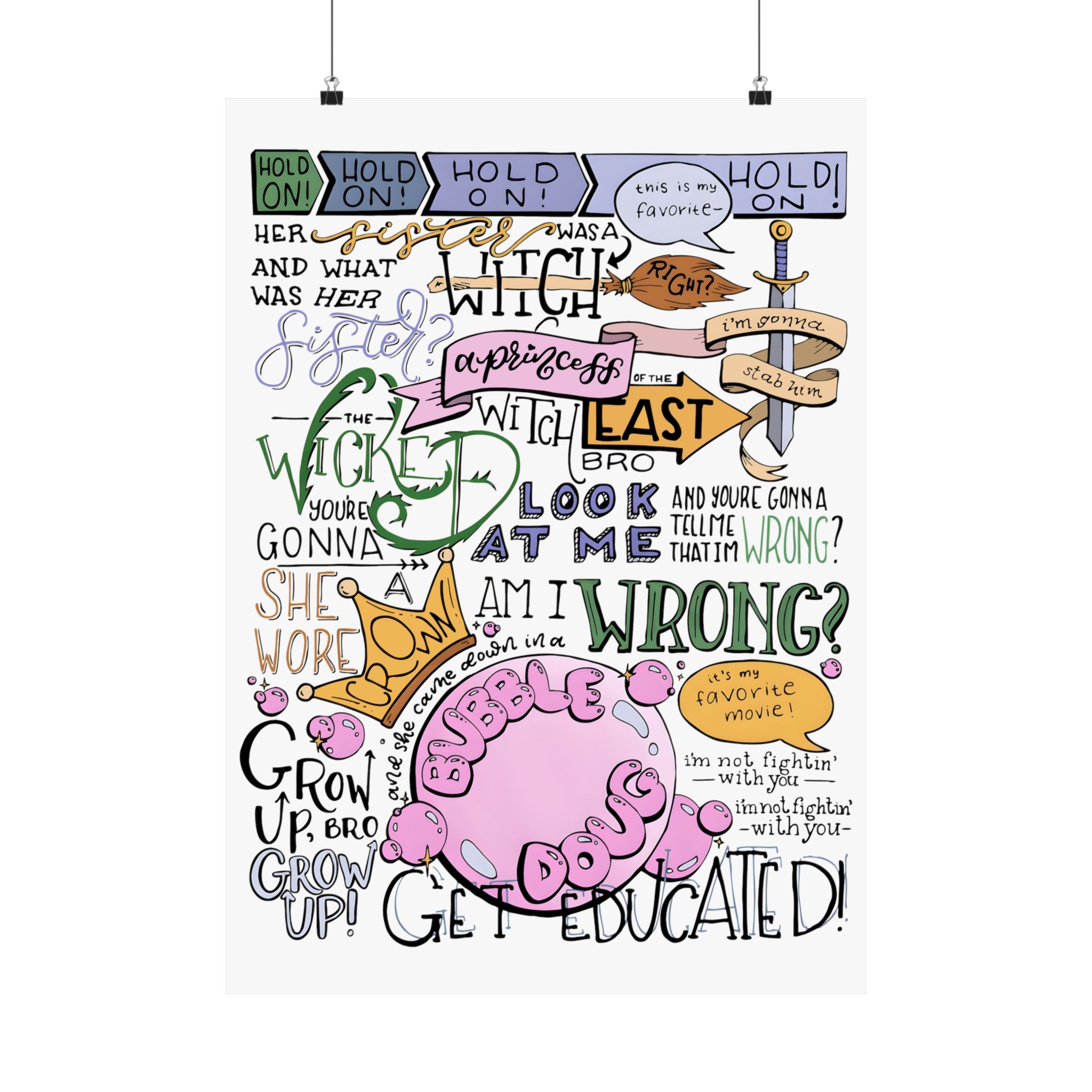 UNFRAMED The Wicked Witch Of The East Bro Her Sister Was A Witch Quotes Poster