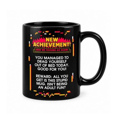 New Achievement LitRPG Dungeon Crawler Carl Black Mug Perfect Gift For Fantasy SciFi Book Lovers BookTok Readers DCC Fans Donut Princess